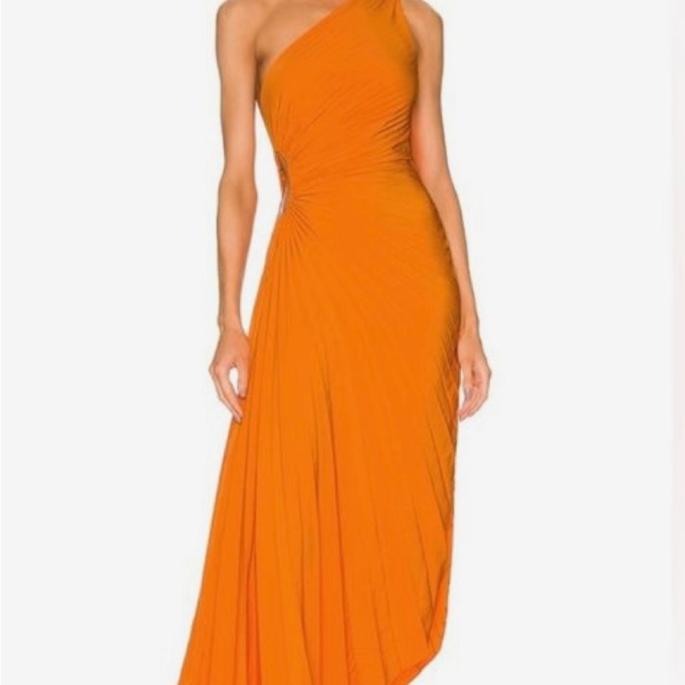 A.L.C. Vibrant Orange One Shoulder Dress - Picture 2 of 5